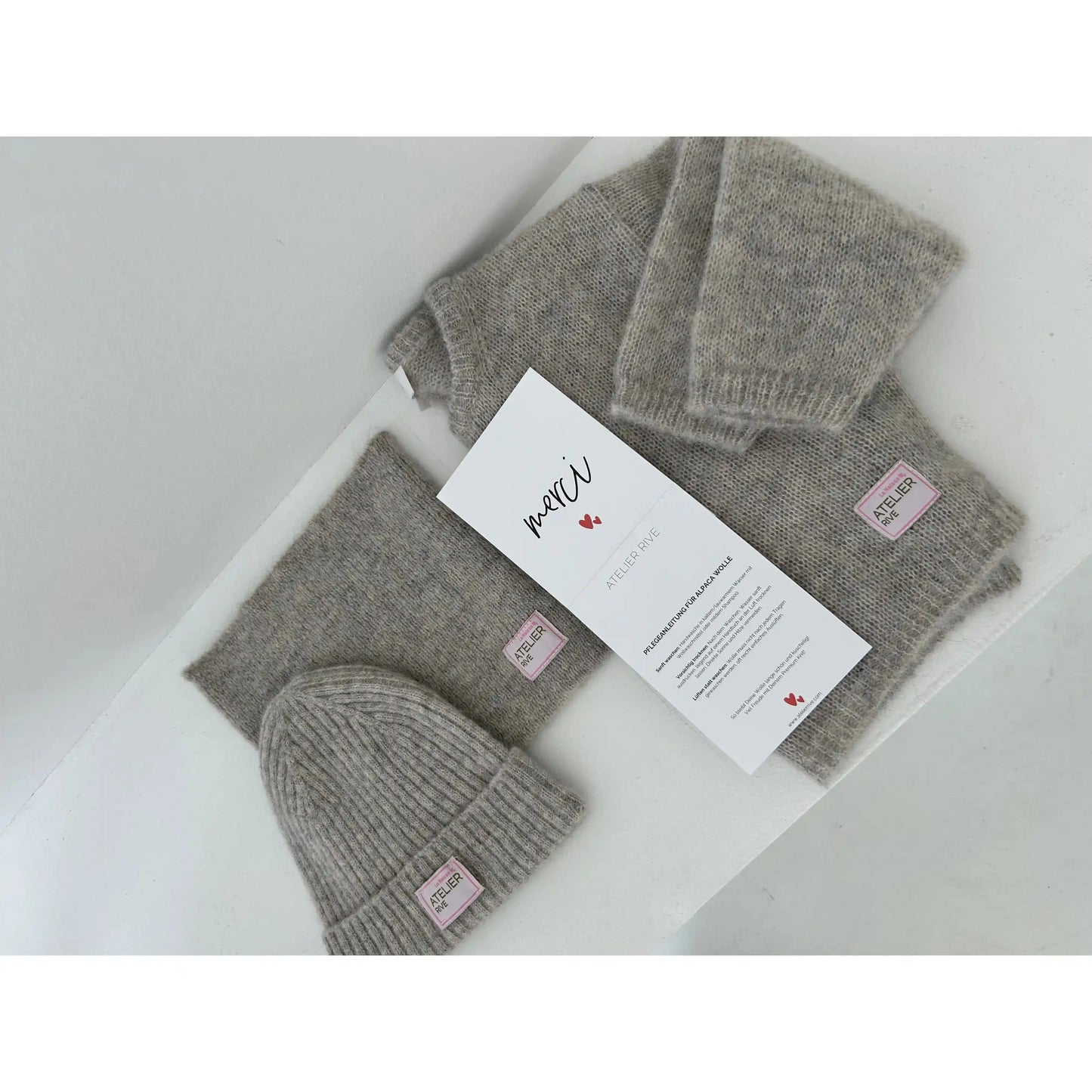 Atelier Rive - Beanie Erwachsene Alpaka "Claude Beanie Adult" | Birch Atelier Rive