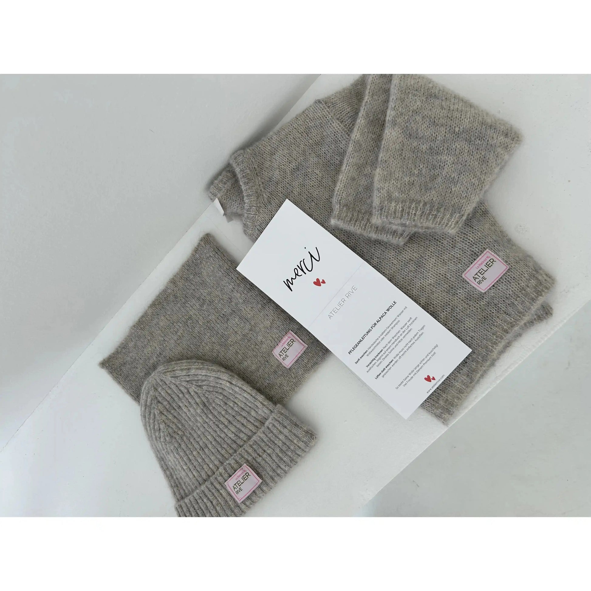 Atelier Rive - Kleinkind-Mütze Alpaka "Claude Beanie Mini" | Birch Atelier Rive