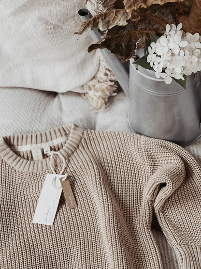 Atelier Rive - Pullover "Chunky Knit" Mini | Almond Atelier Rive