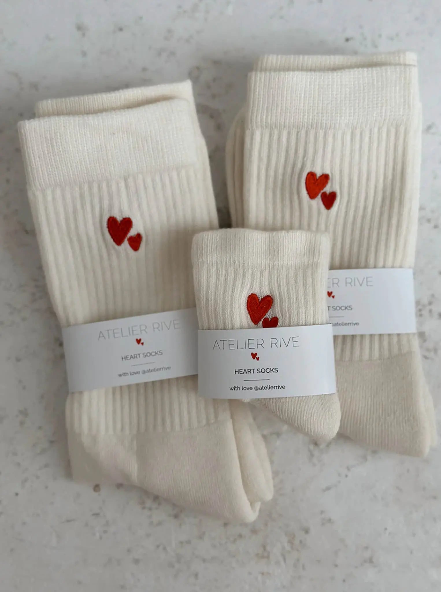 Atelier Rive - Socken "Heart Socks Adult" | cream Atelier Rive