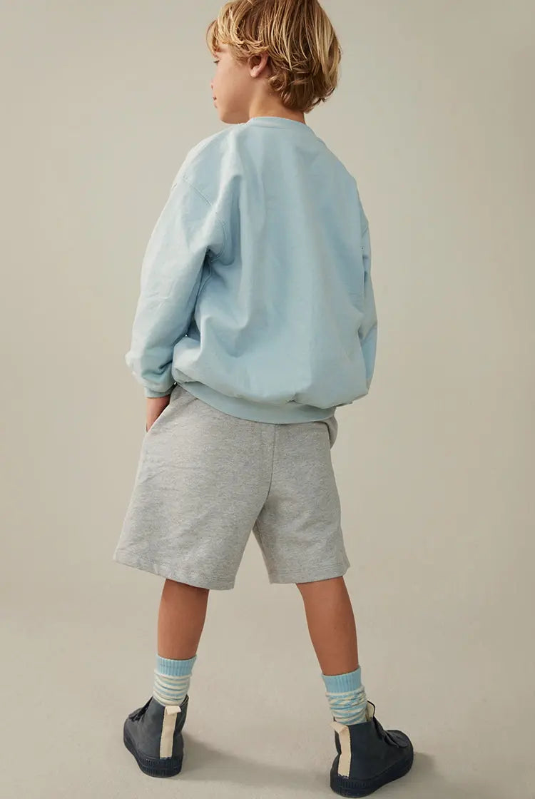 Gray Label - Lange Shorts "Long Shorts GOTS" | grey melange