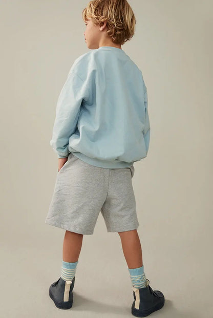 Gray Label - Lange Shorts "Long Shorts GOTS" | grey melange