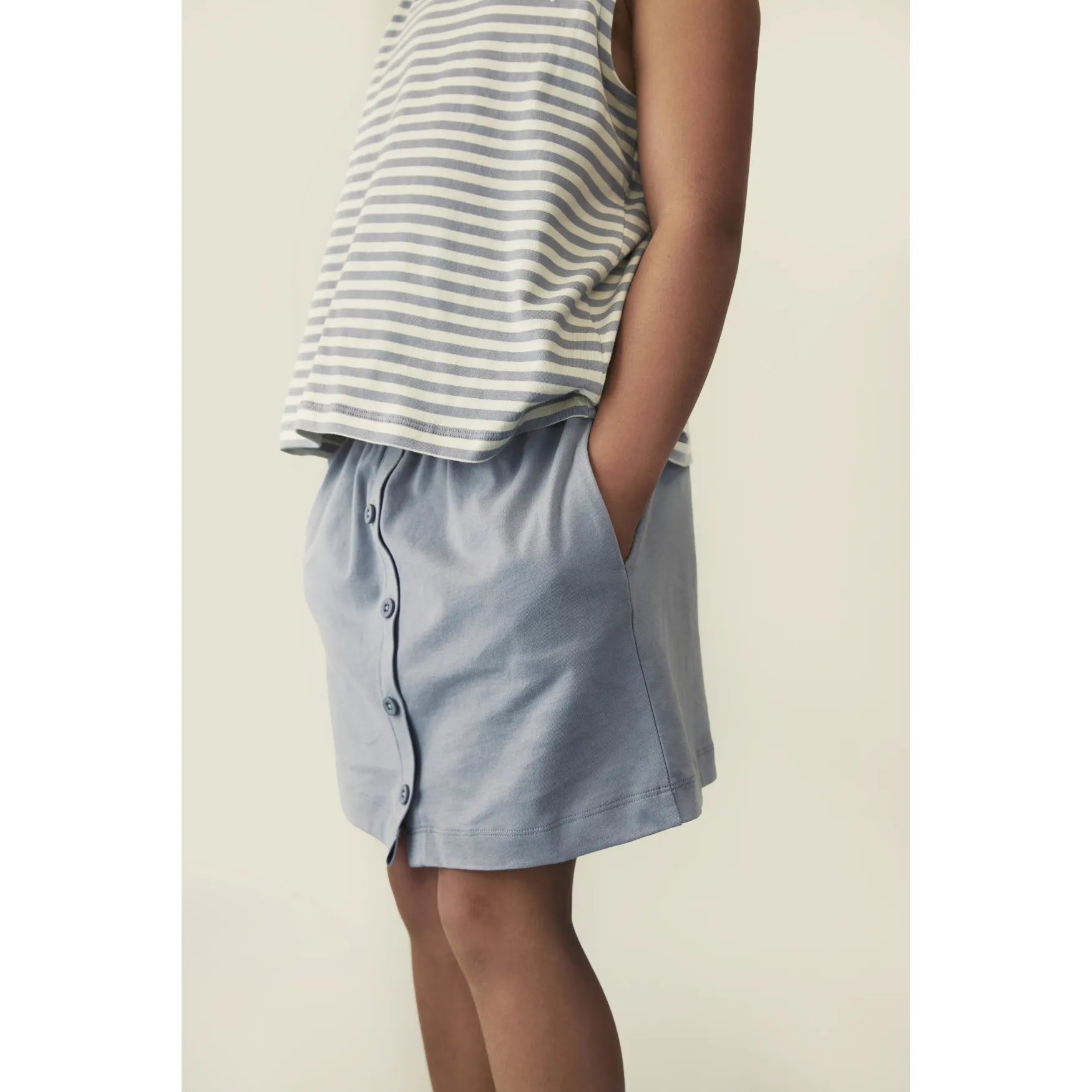 Gray Label - Rock "Skirt with Buttons GOTS" | stone gray
