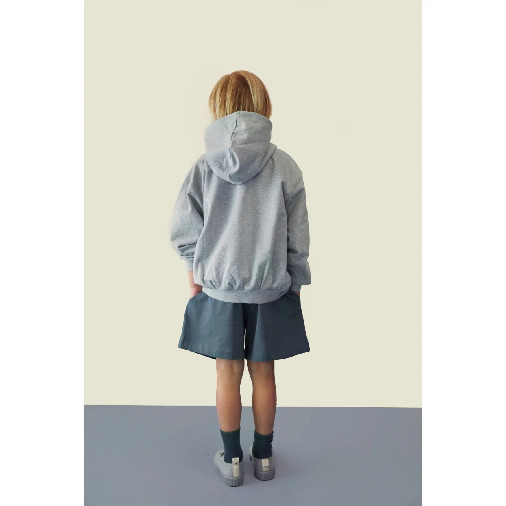 Gray Label - Shorts "Button Shorts GOTS" | blue gray