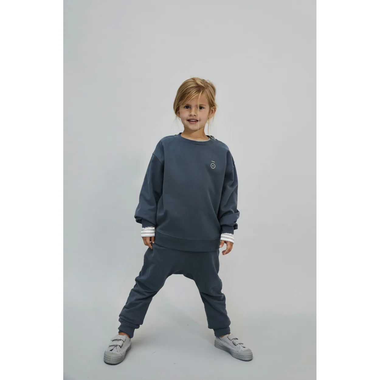 Gray Label - Hose "Baggy Pants GOTS" | blue grey