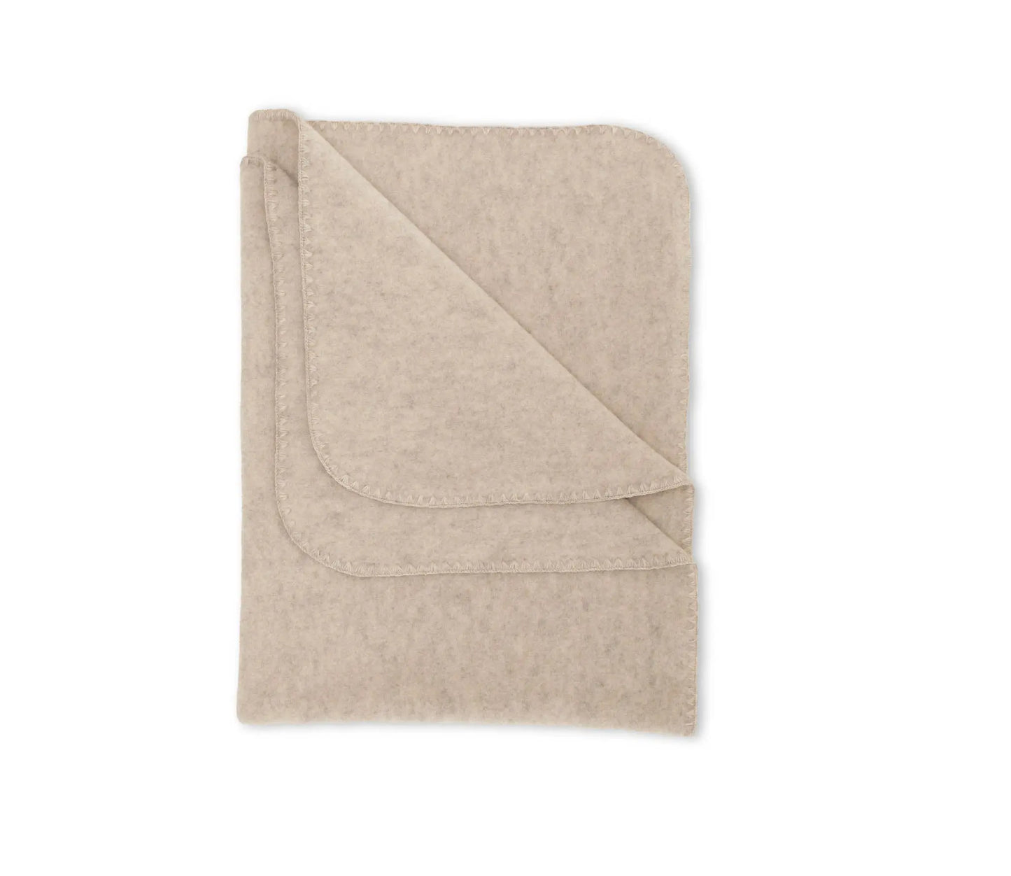 Engel - Decke "Woll-Fleece / Baby-Decke, mit Muschelkante" | sand melange Engel Natur