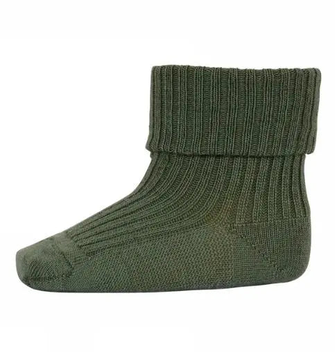 mp Denmark - Socken "Wool Rib Baby Socks" | olivine