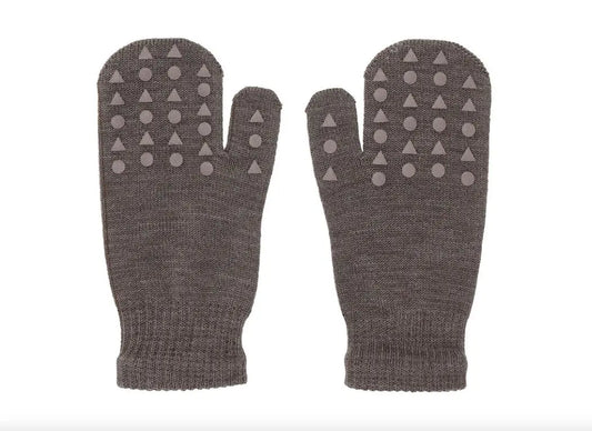 GoBabyGo - Fäustlinge aus Merinowolle "Wool Grip Gloves" | brown melange