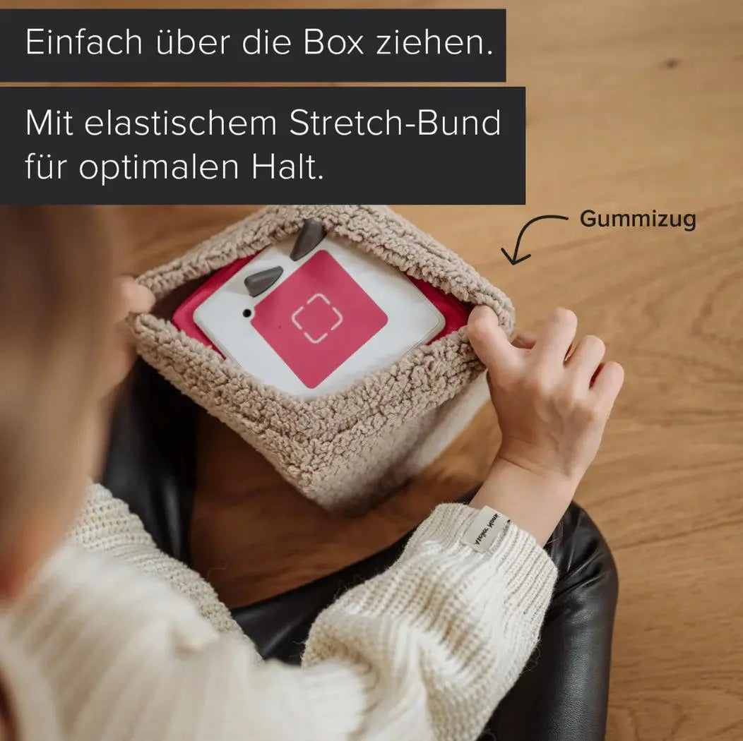 JenLiving - Musikbox Hülle / Schutzbezug für die Toniebox "SLEEVY Teddy" | nuts & cream