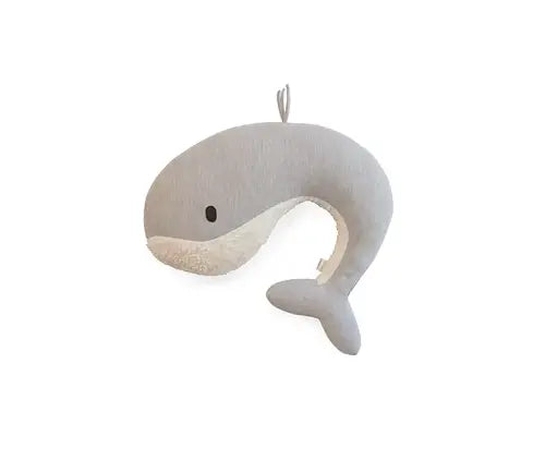 Nanami - travel pillow / cuddly toy "whale / small" | sand