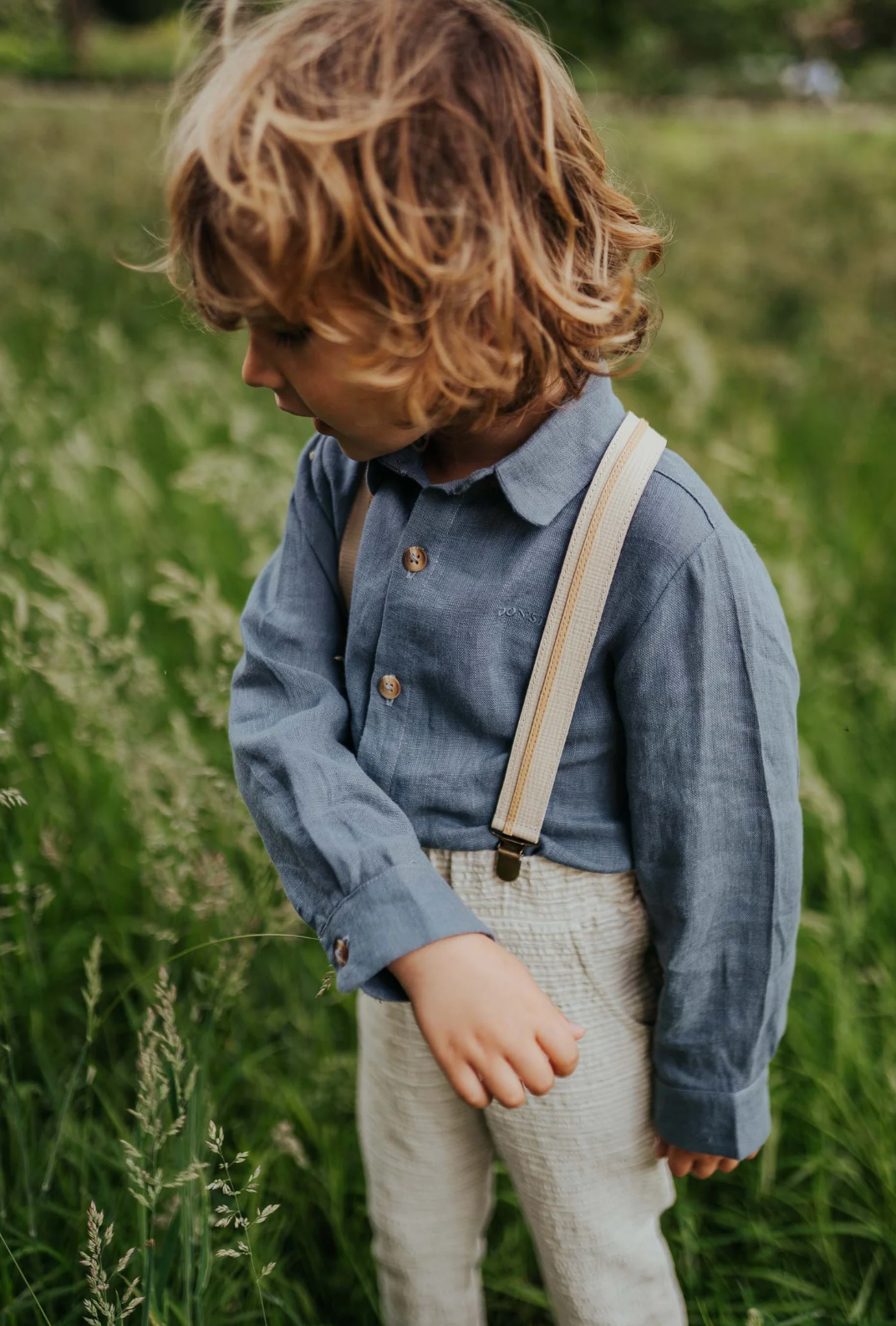 Donsje - Shirt "Leom Linen Shirt" | dark spruce