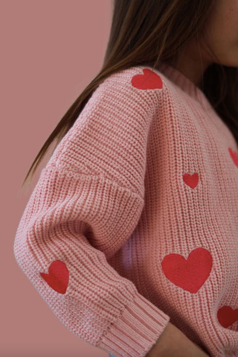VacVac Studio - Strickpullover mit Herzen "Belle" | Poppy Rose