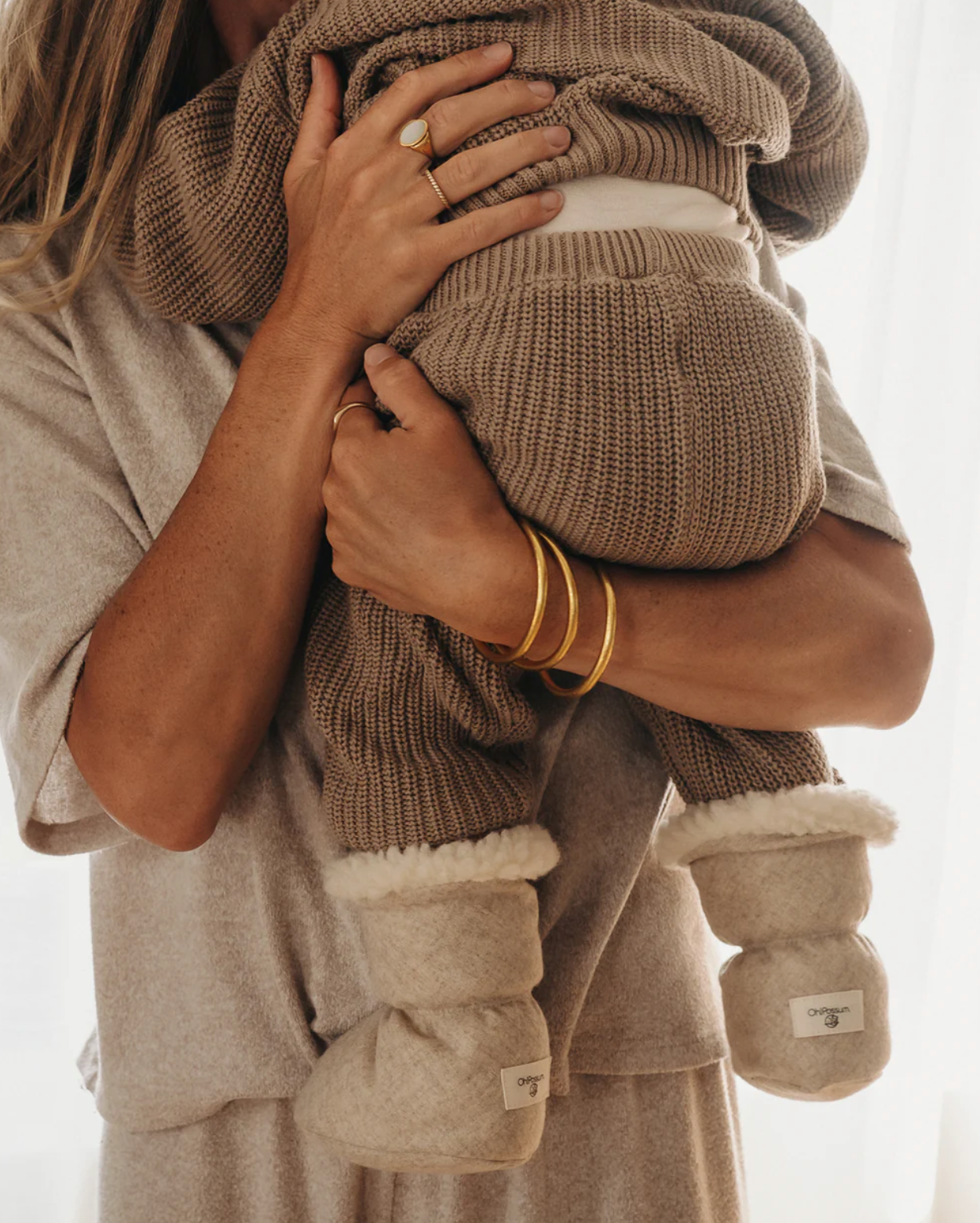 Oh!Possum - Baby-Booties aus weicher Merinowolle | kaschmir