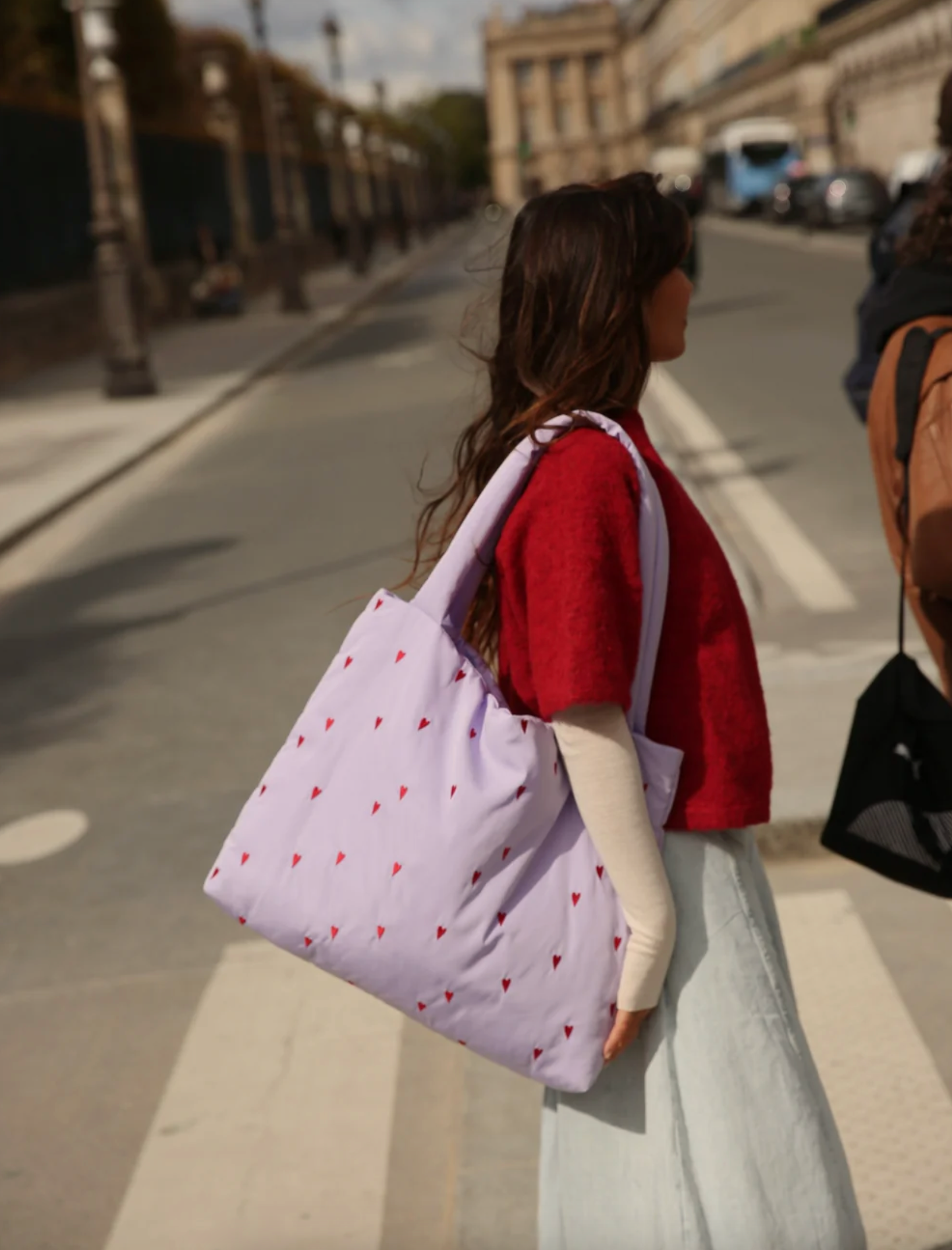 Studio Noos - Tasche "Puffy Mom Bag" | purple hearts