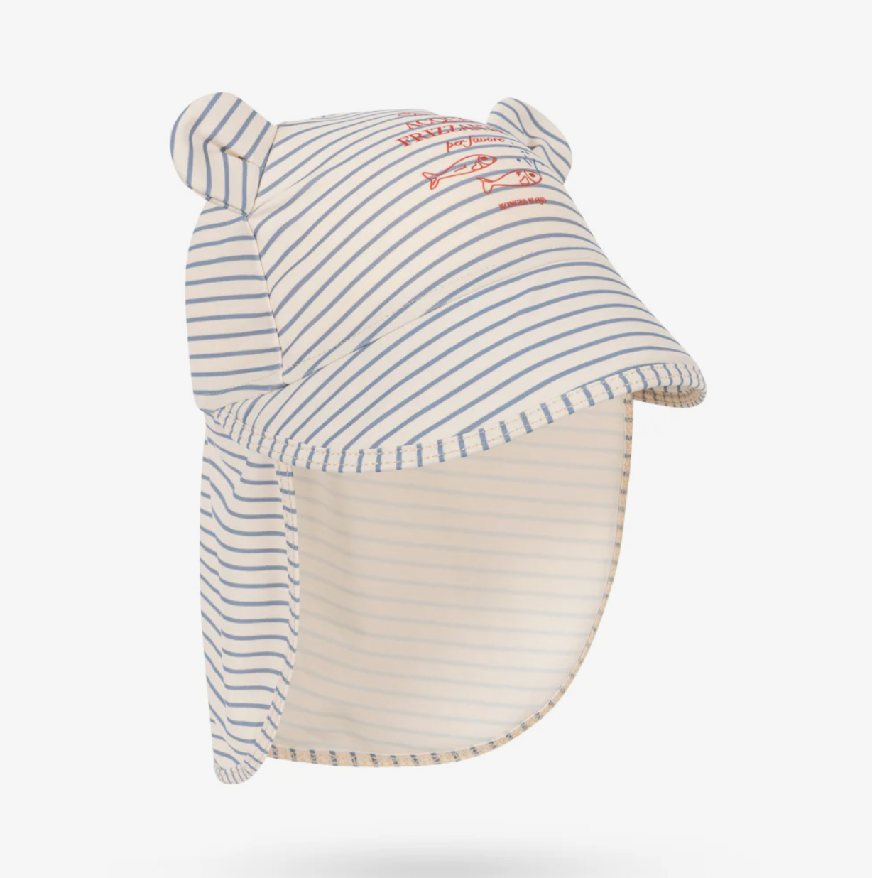 Konges Sløjd - Sonnenhut "ASTER BEAR SWIM HAT GRS" | STRIPE BLUIE