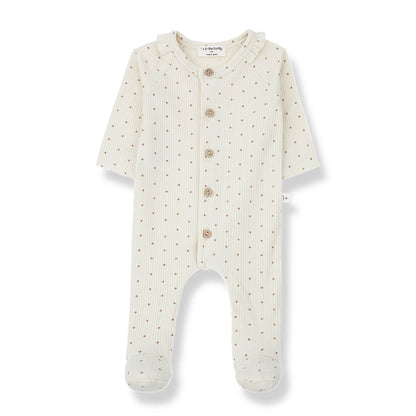 1 + in the Family - Jumpsuit W/Feet "Cari" | ivory - Leja Concept Store