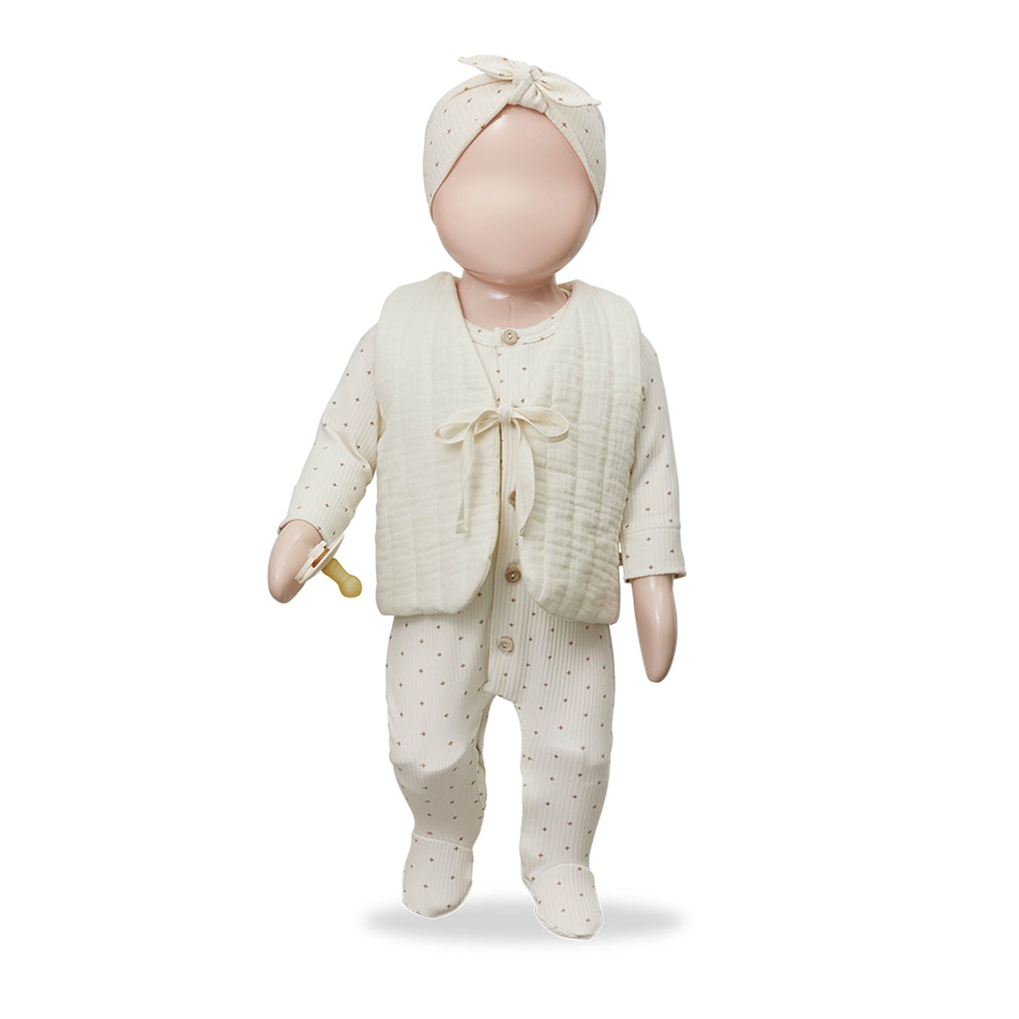 1 + in the Family - Jumpsuit W/Feet "Cari" | ivory - Leja Concept Store