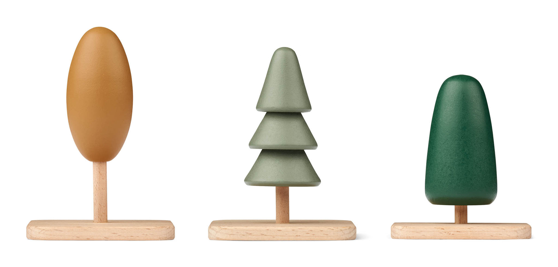 Liewood - Holzbaumset "Village Trees 3-Pack" | faune green mix - Leja Concept Store