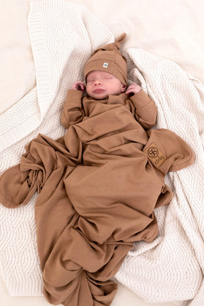 Cloby - Babyeinteiler mit UV-Schutz "Playsuit" | coconut brown cloby