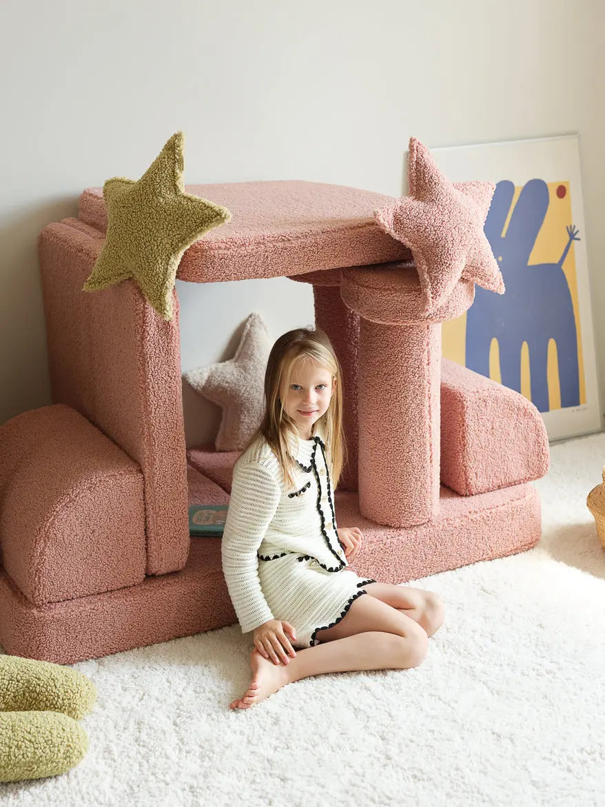 Wigiwama - Kissen "Cushion" | guava-pink-star-cushion