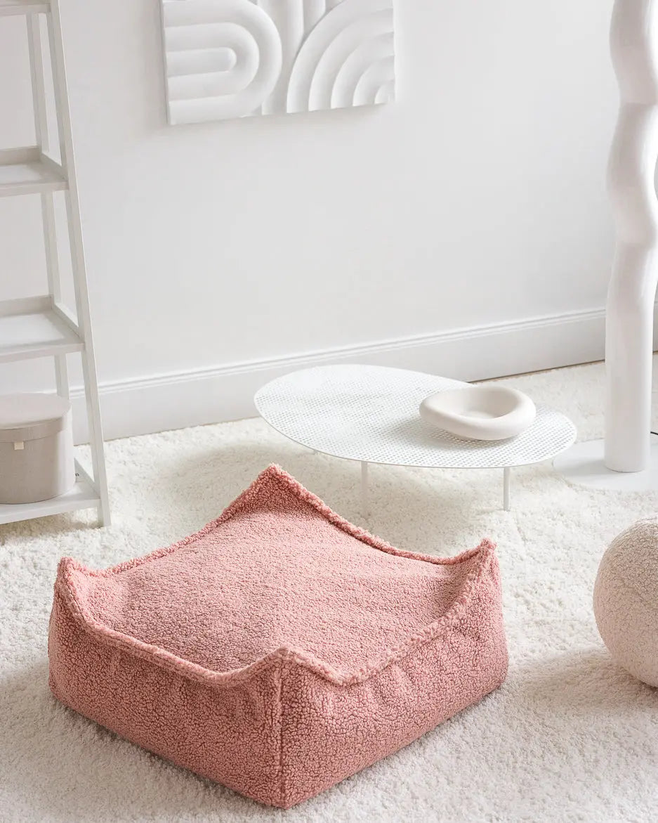 Wigiwama - Ottomane "Ottoman" | guava-pink-square-ottoman