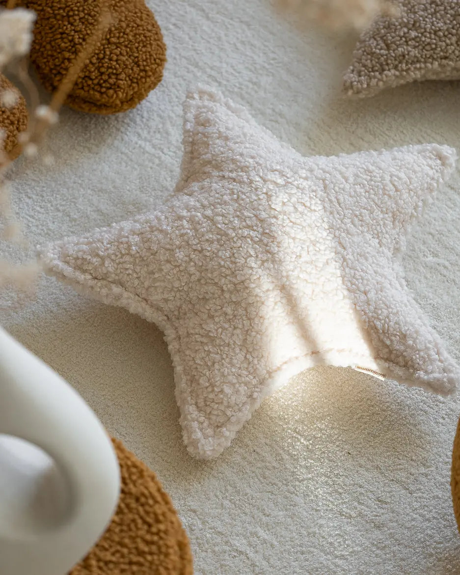 Wigiwama - Kissen "Star Cushion" | cream-white