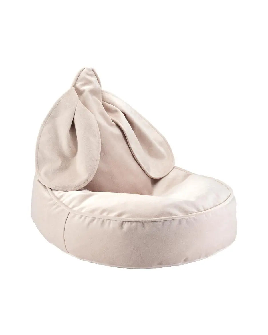 Wigiwama - Sitzsack aus Samt "Velvet Bunny Beanbag" | dusty-beige