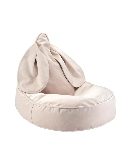 Wigiwama - Sitzsack aus Samt "Velvet Bunny Beanbag" | dusty-beige