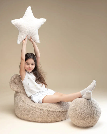 Wigiwama - Kissen "Star Cushion" | cream-white