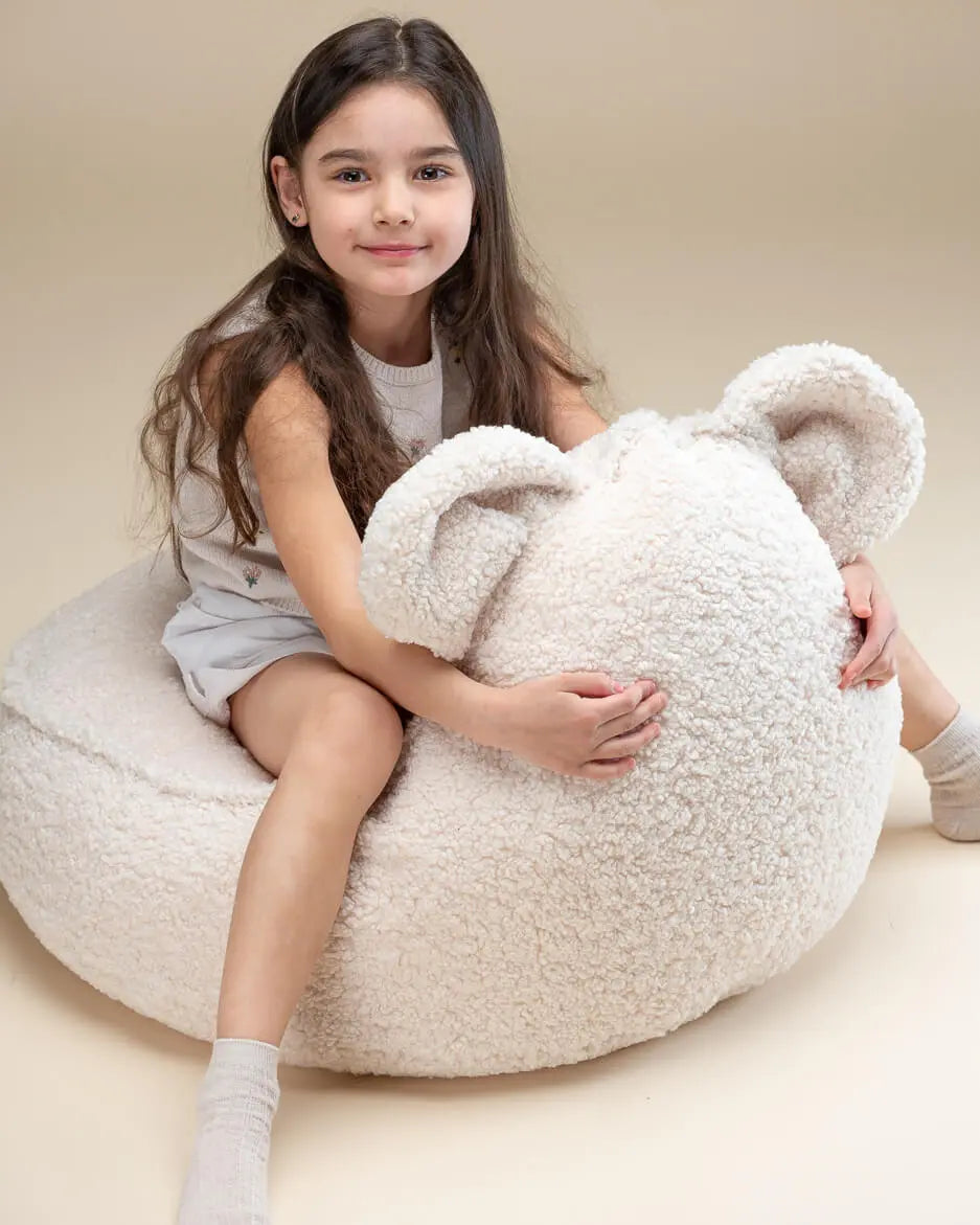 Wigiwama - Bären-Sitzsack "Bear Beanbag" | cream-white