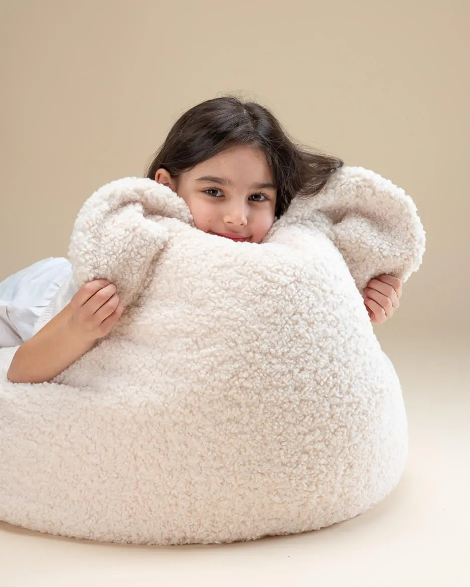 Wigiwama - Bären-Sitzsack "Bear Beanbag" | cream-white