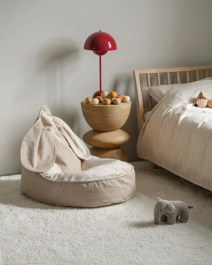 Wigiwama - Sitzsack aus Samt "Velvet Bunny Beanbag" | dusty-beige