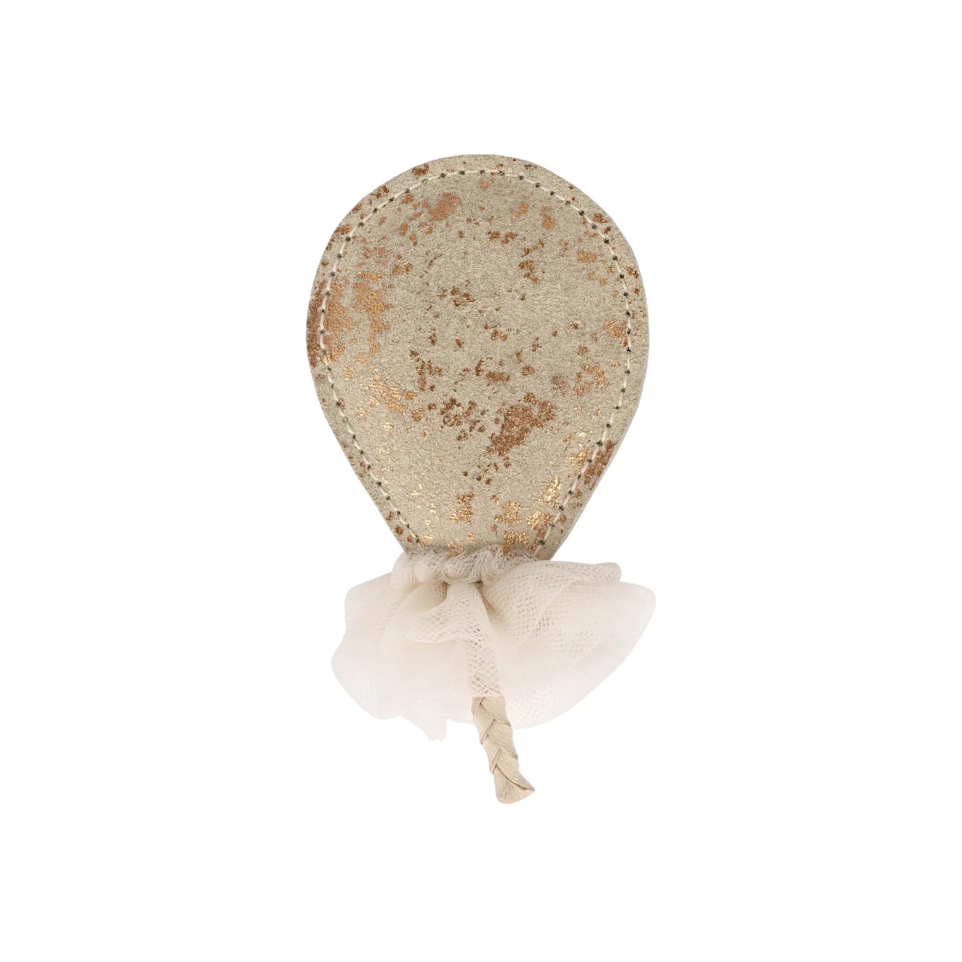 Donsje - Anstecker "Alja Clip  Balloon" | cream metallic suede Donsje