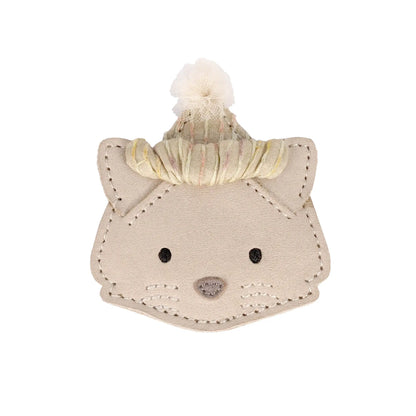 Donsje - Anstecker "Festie Clip  Festive Cat" | lilac nubuck Donsje