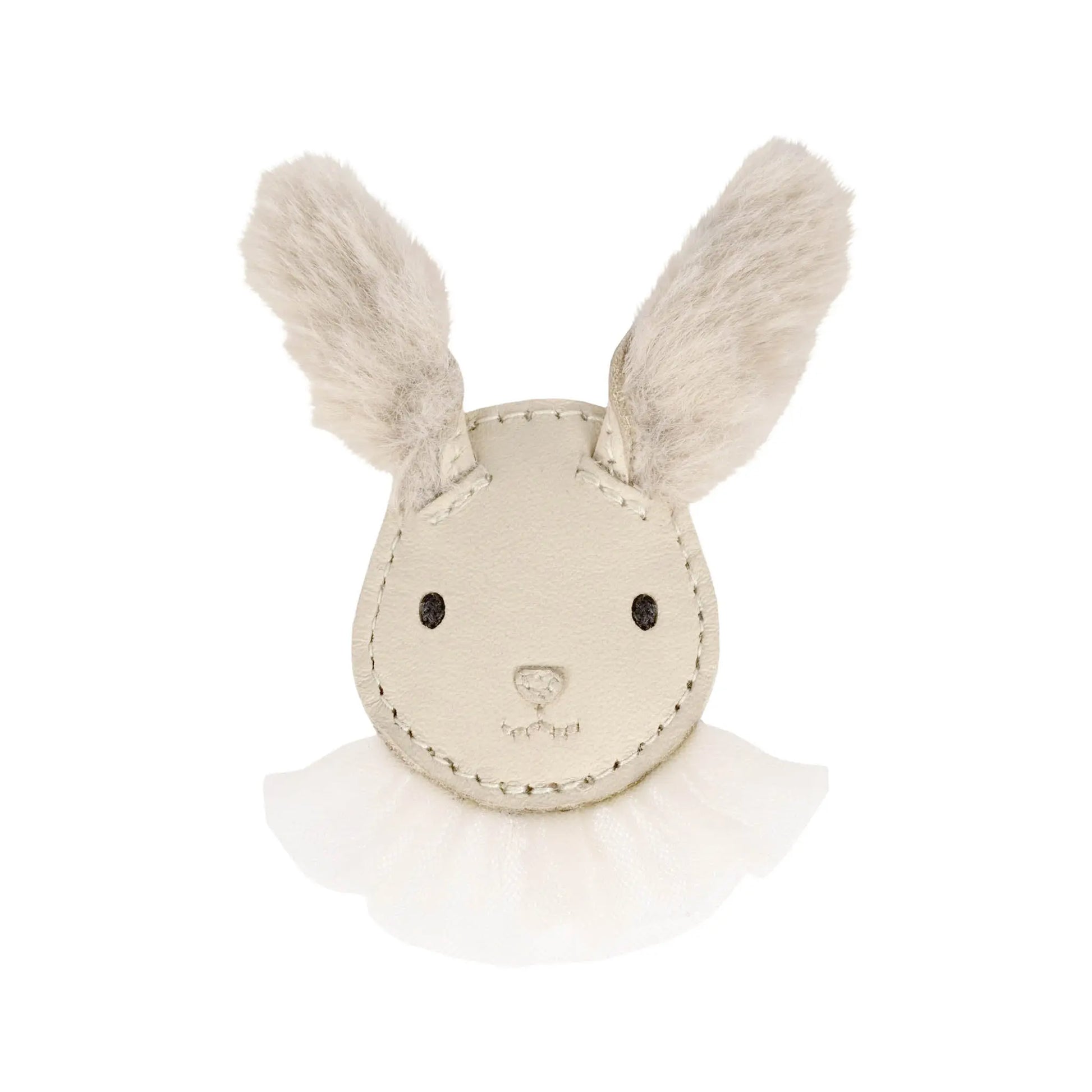 Donsje - Anstecker "Festie Clip  Festive Rabbit" | cream leather Donsje