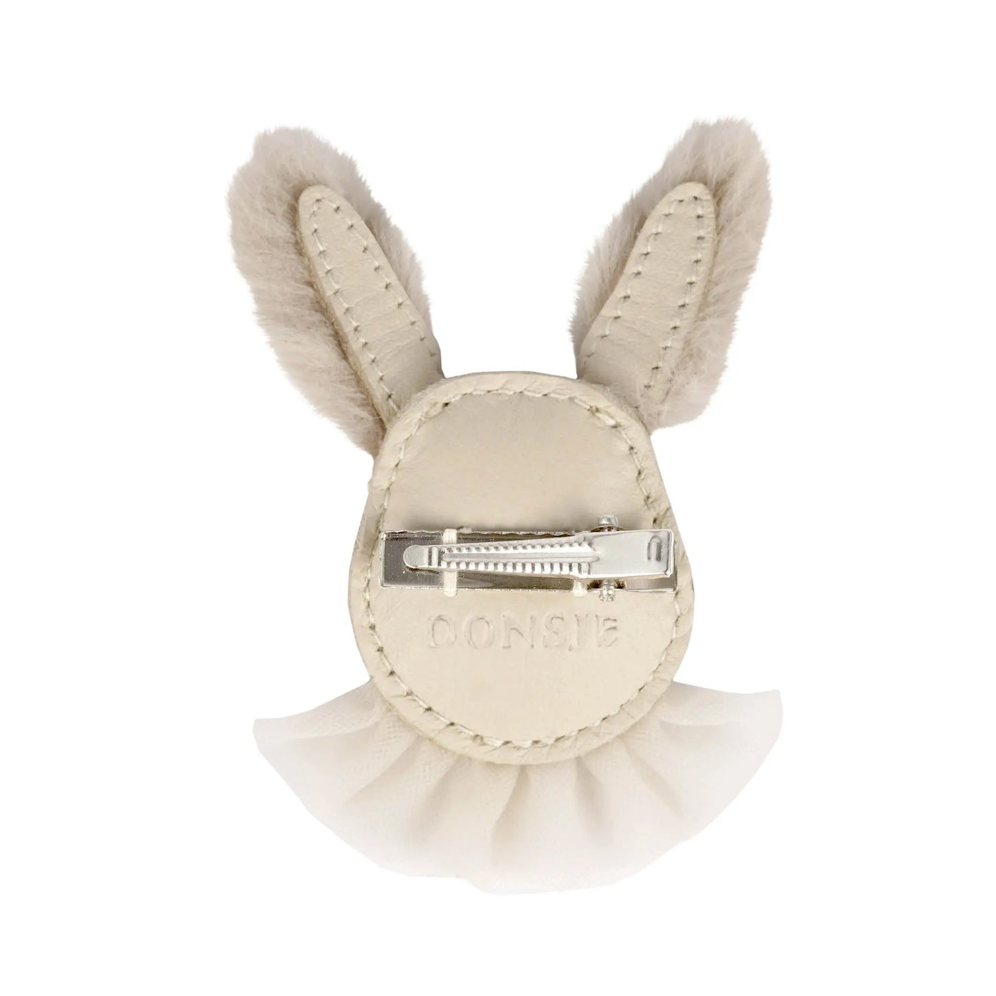 Donsje - Anstecker "Festie Clip  Festive Rabbit" | cream leather Donsje