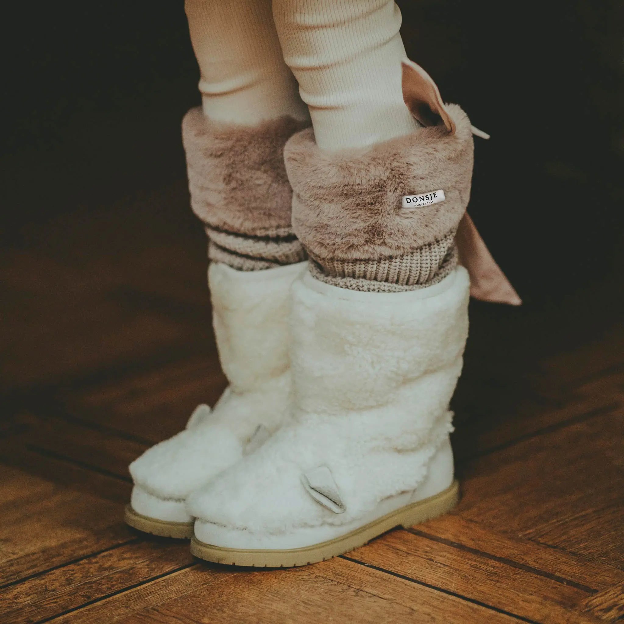 Donsje - Beinwärmer "Gina Leg Warmers" | taupe teddy Donsje