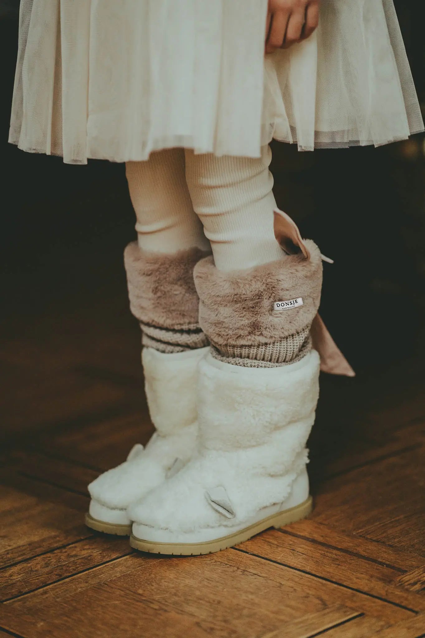 Donsje - Beinwärmer "Gina Leg Warmers" | taupe teddy Donsje