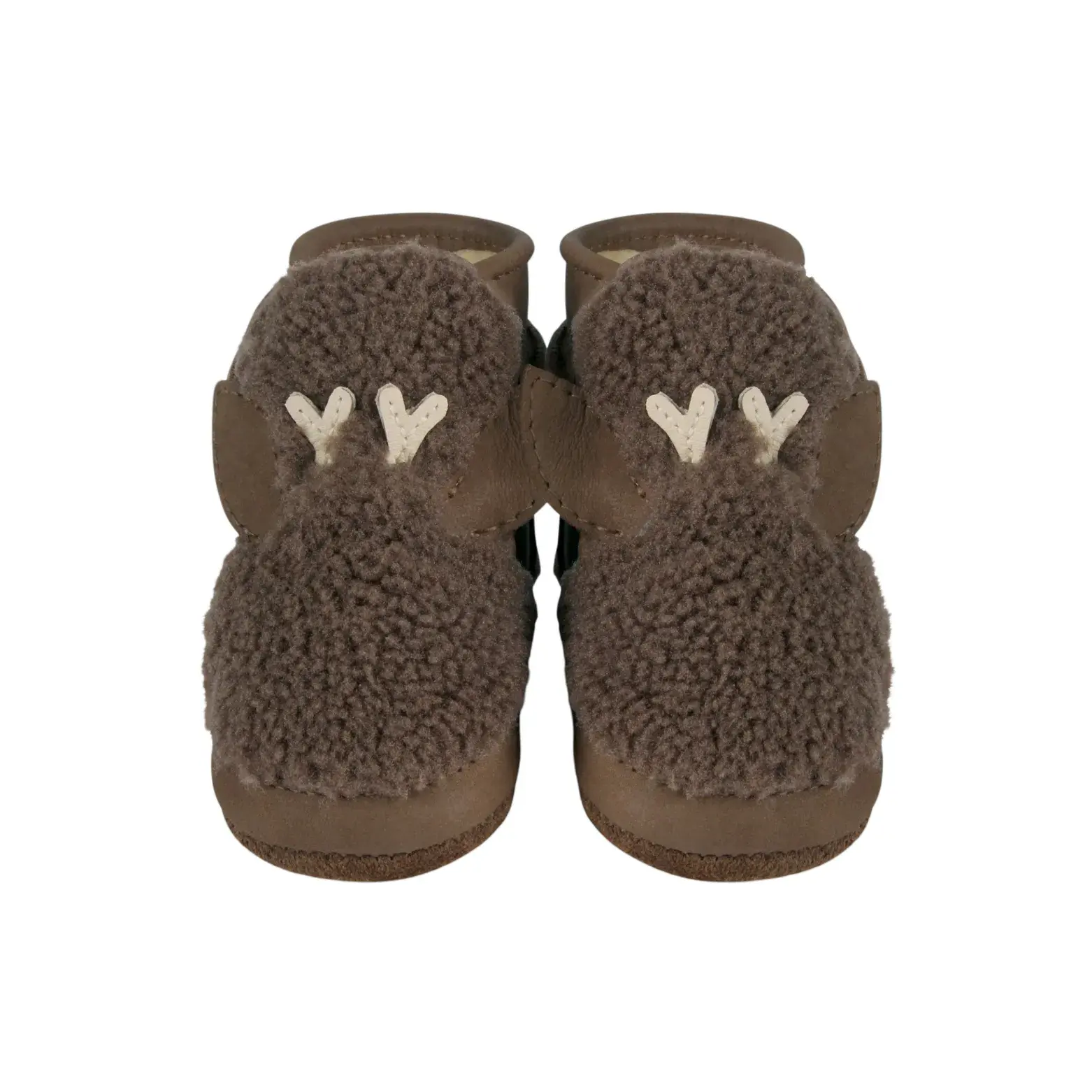 Donsje - Booties "Richy Booties  Stag" | hazelnut curly faux fur Donsje