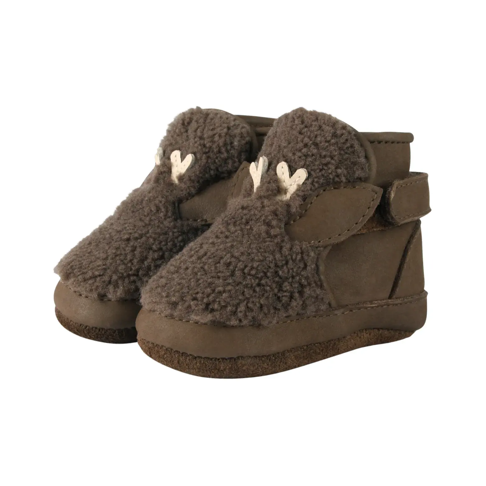 Donsje - Booties "Richy Booties  Stag" | hazelnut curly faux fur Donsje