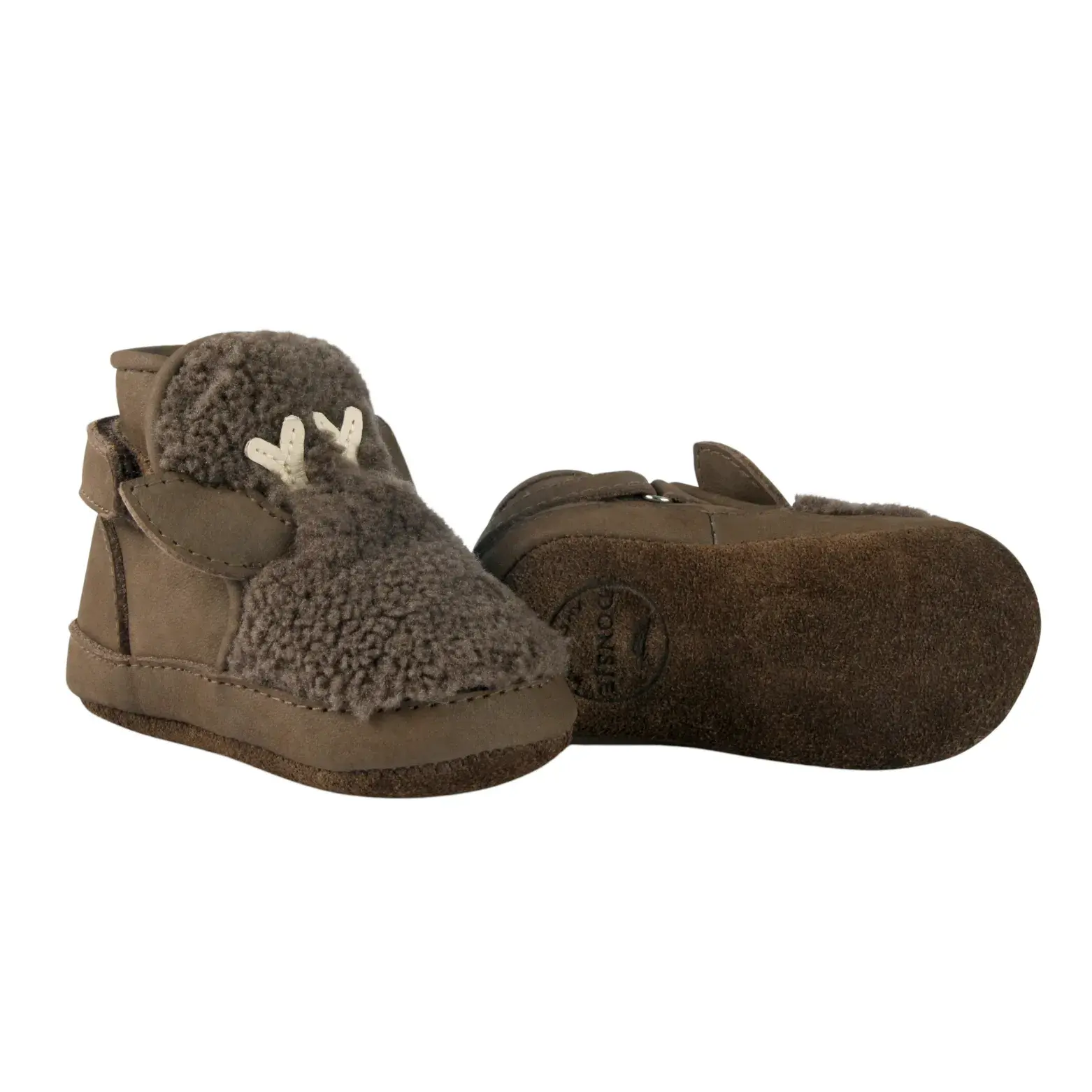 Donsje - Booties "Richy Booties  Stag" | hazelnut curly faux fur Donsje