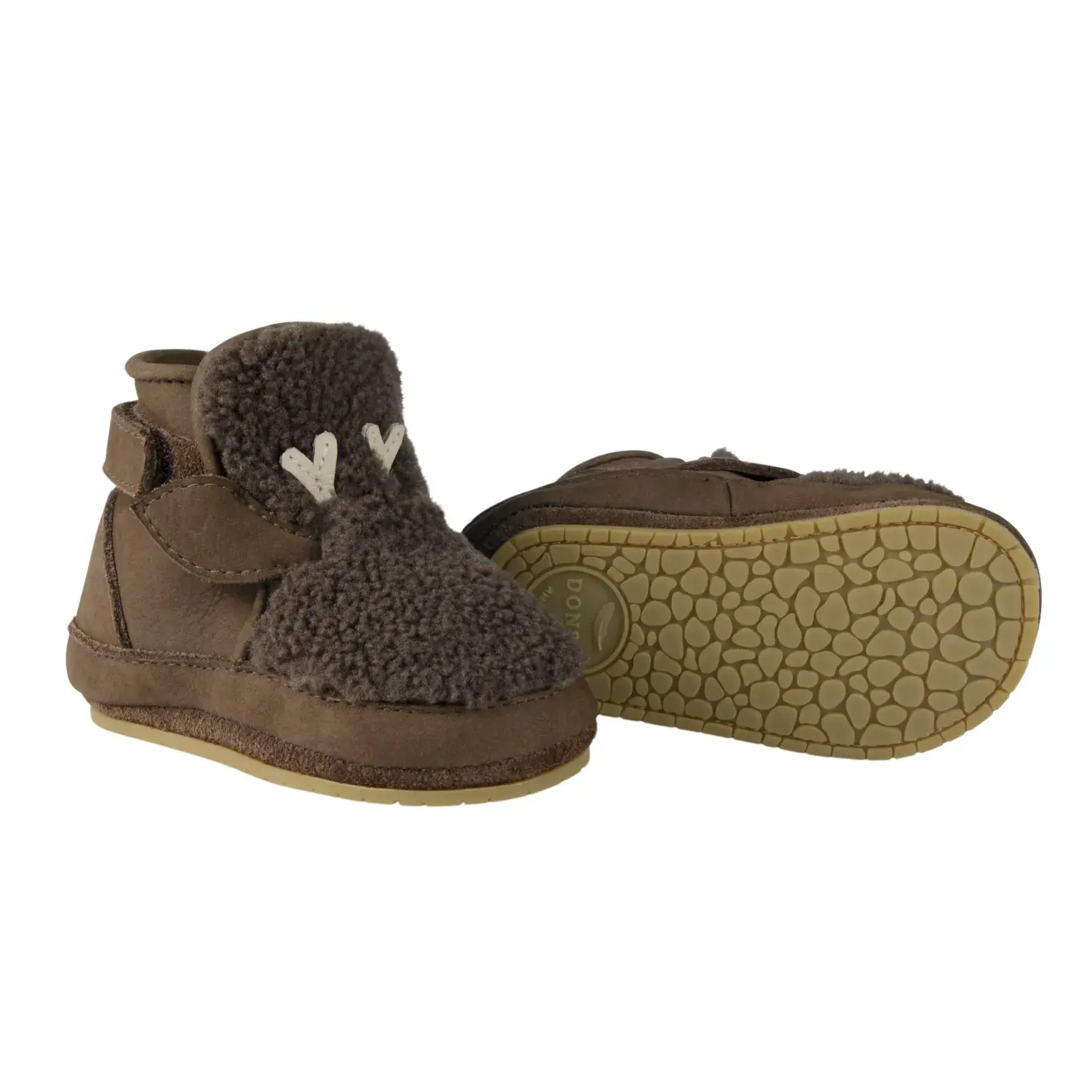 Donsje - Booties "Richy Booties  Stag" | hazelnut curly faux fur Donsje