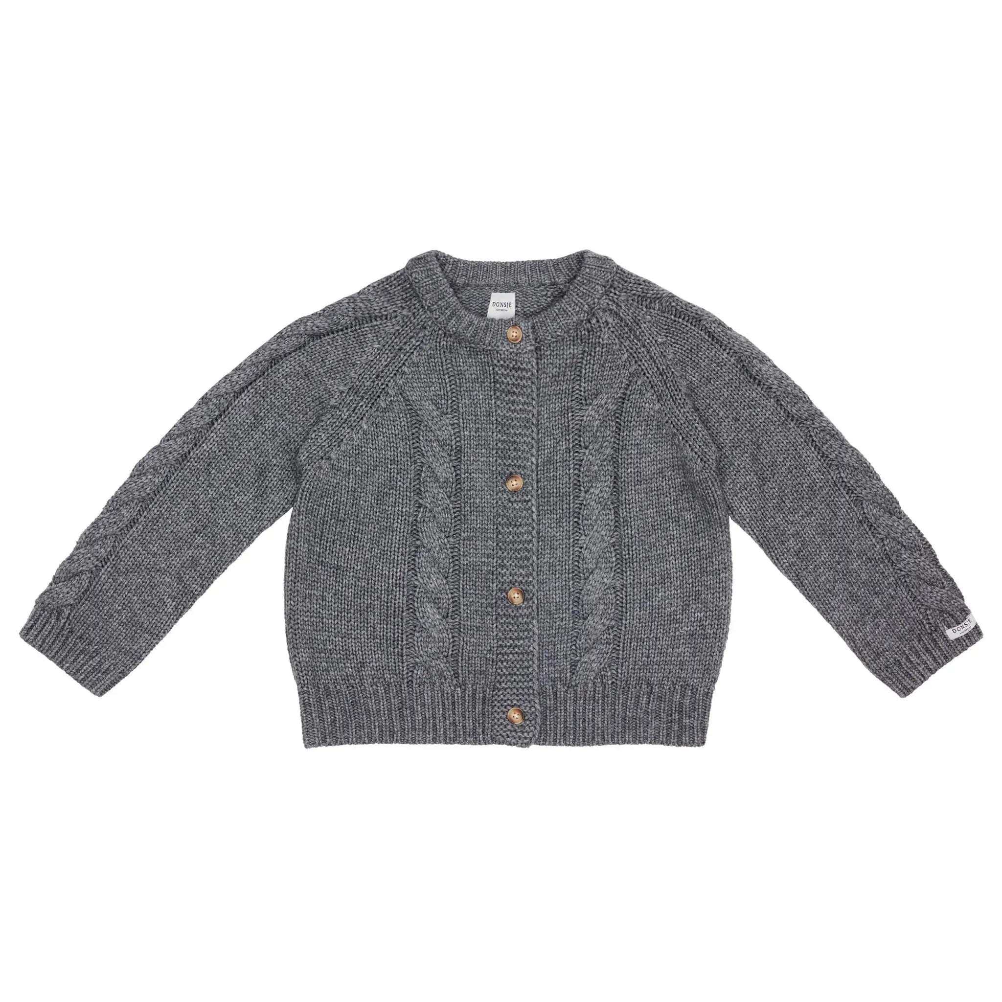 Donsje - Cardigan "Luko Cardigan" | iron grey melange Donsje