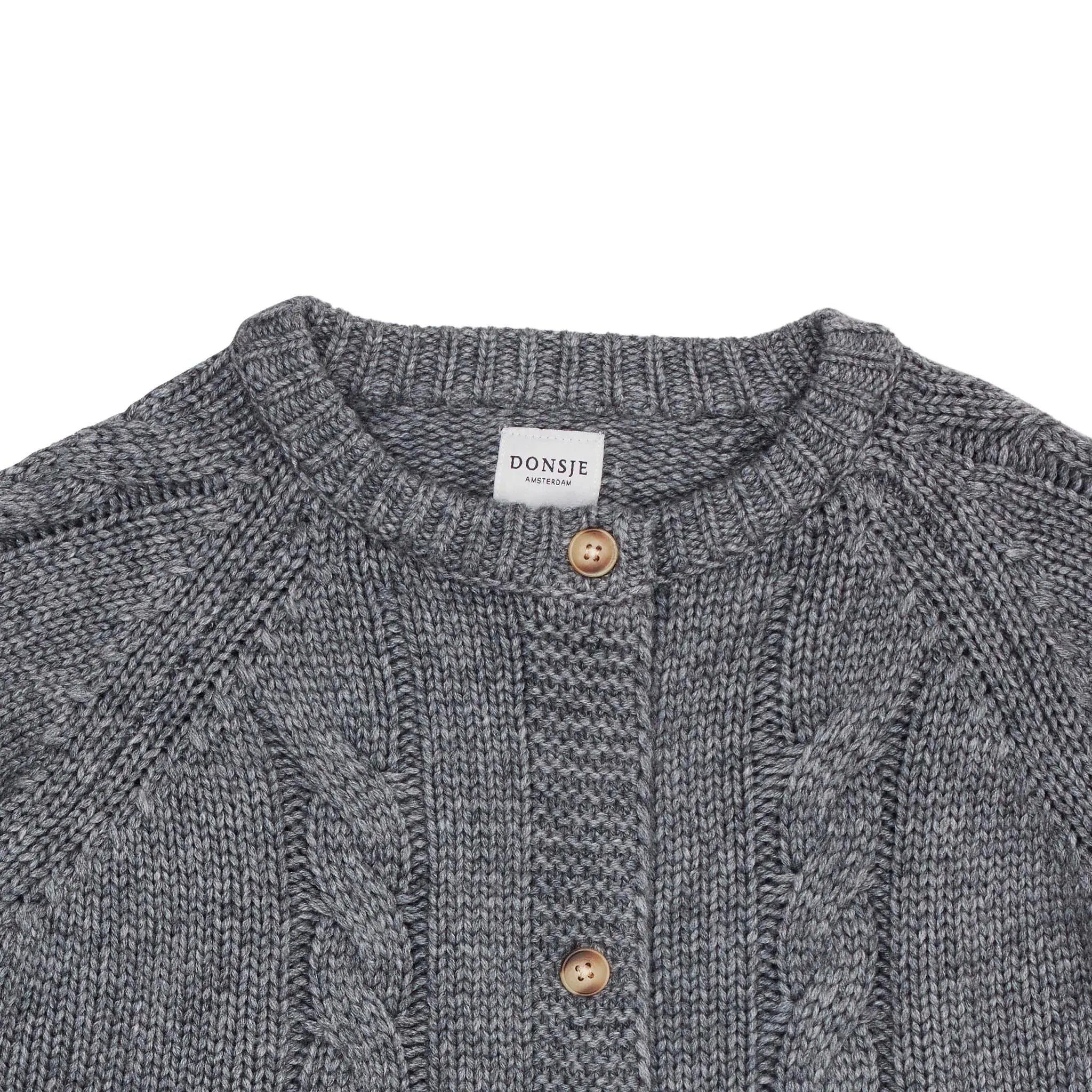 Donsje - Cardigan "Luko Cardigan" | iron grey melange Donsje