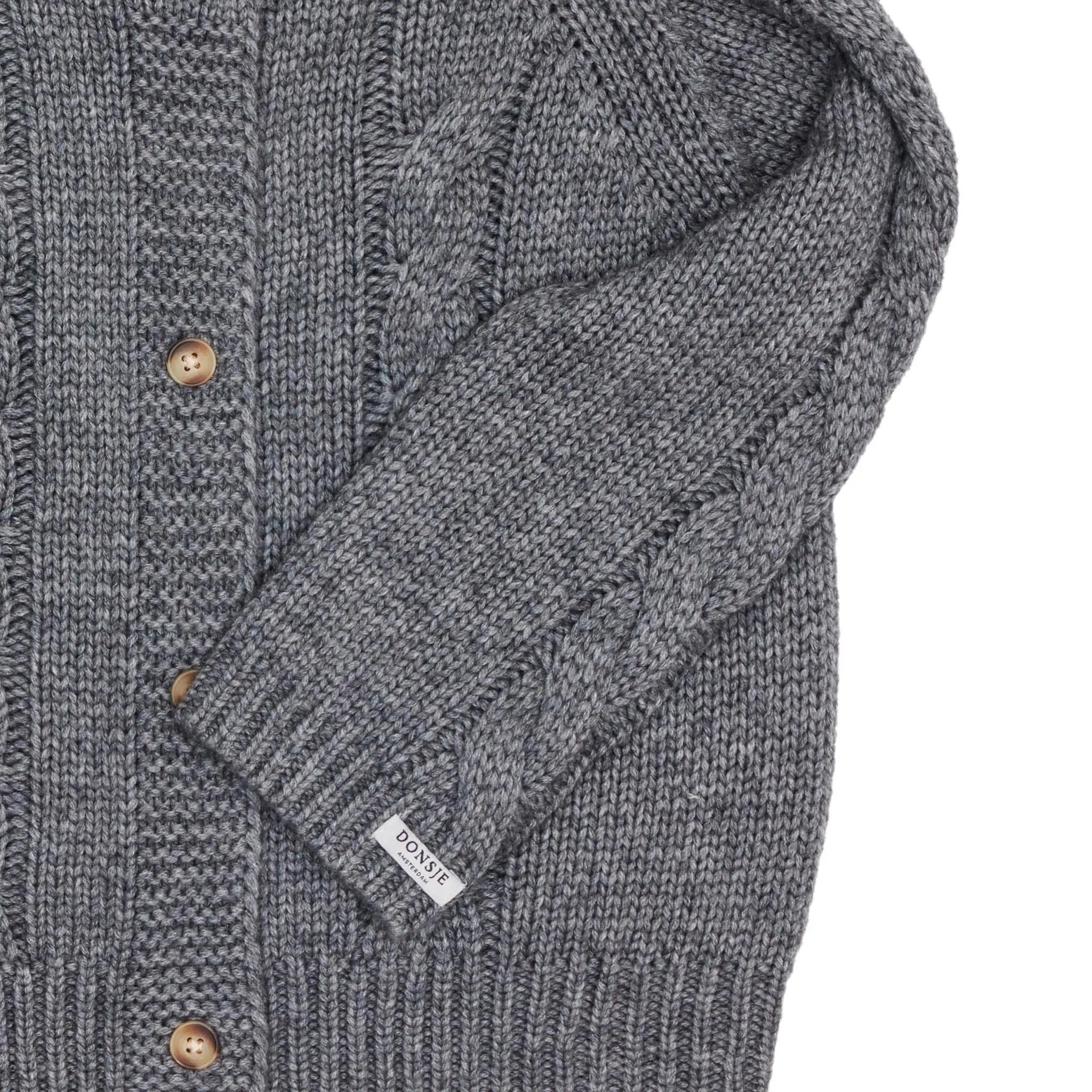Donsje - Cardigan "Luko Cardigan" | iron grey melange Donsje