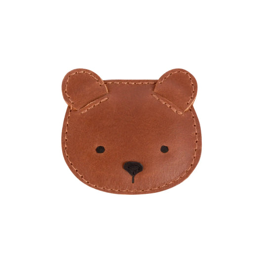 Donsje - Clip "Josy Classic Hairclip - Bear" | cognac classic leather Donsje