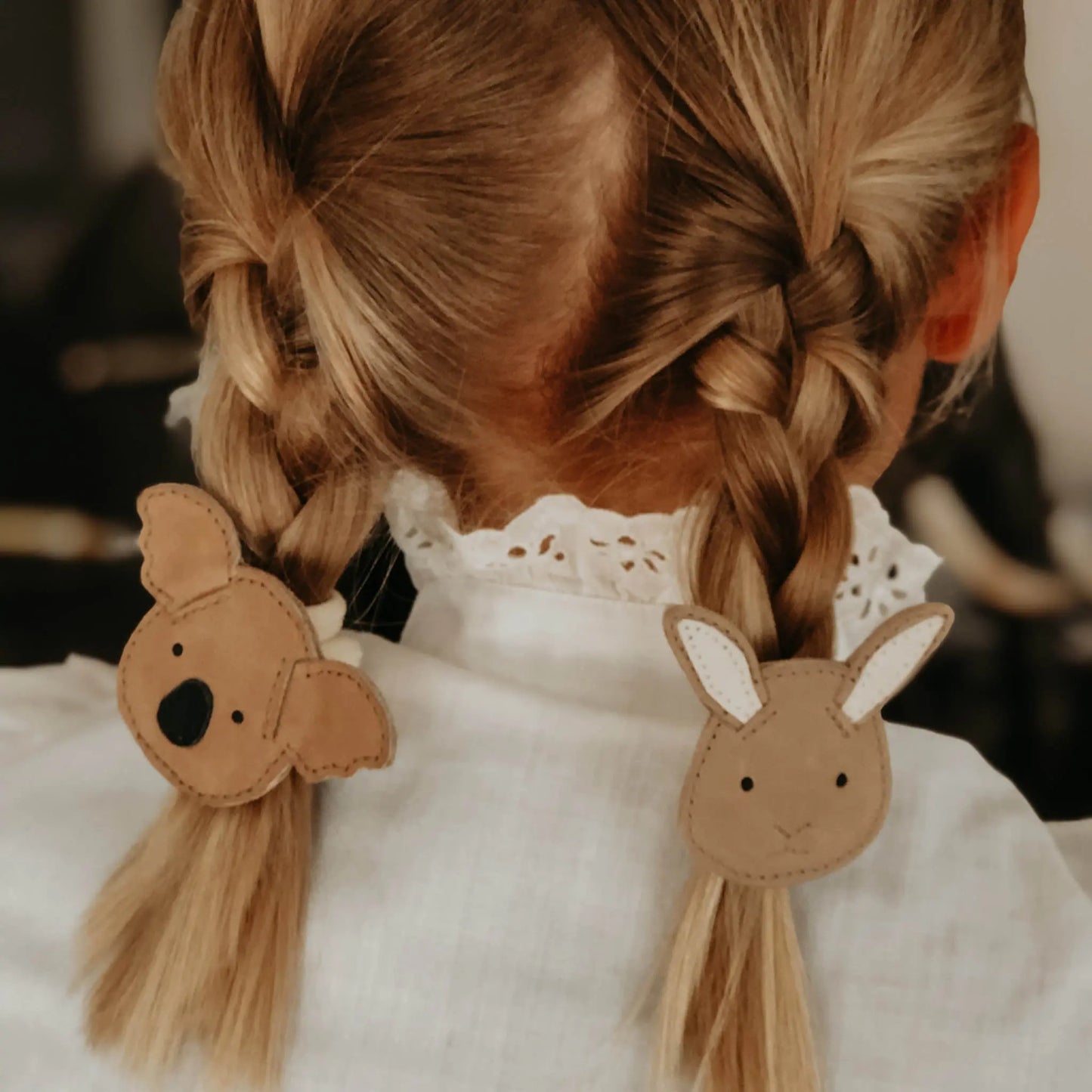 Donsje - Clip "Josy Classic Hairclip  Bunny" | taupe nubuck Donsje