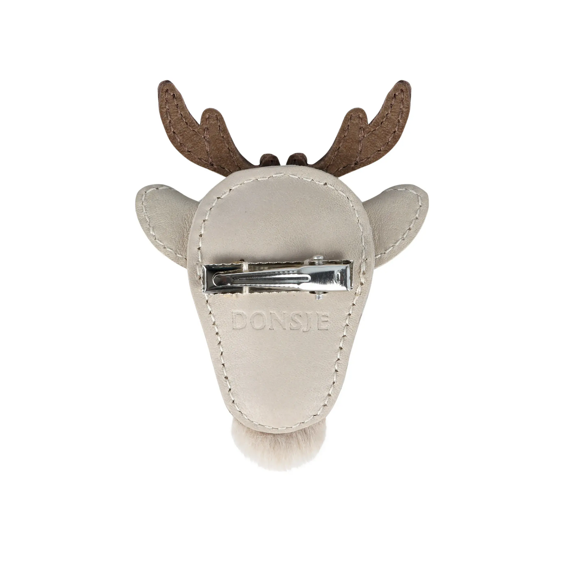 Donsje - Clip "Josy Exclusive Hairclip  Reindeer" | ivory classic leather Donsje