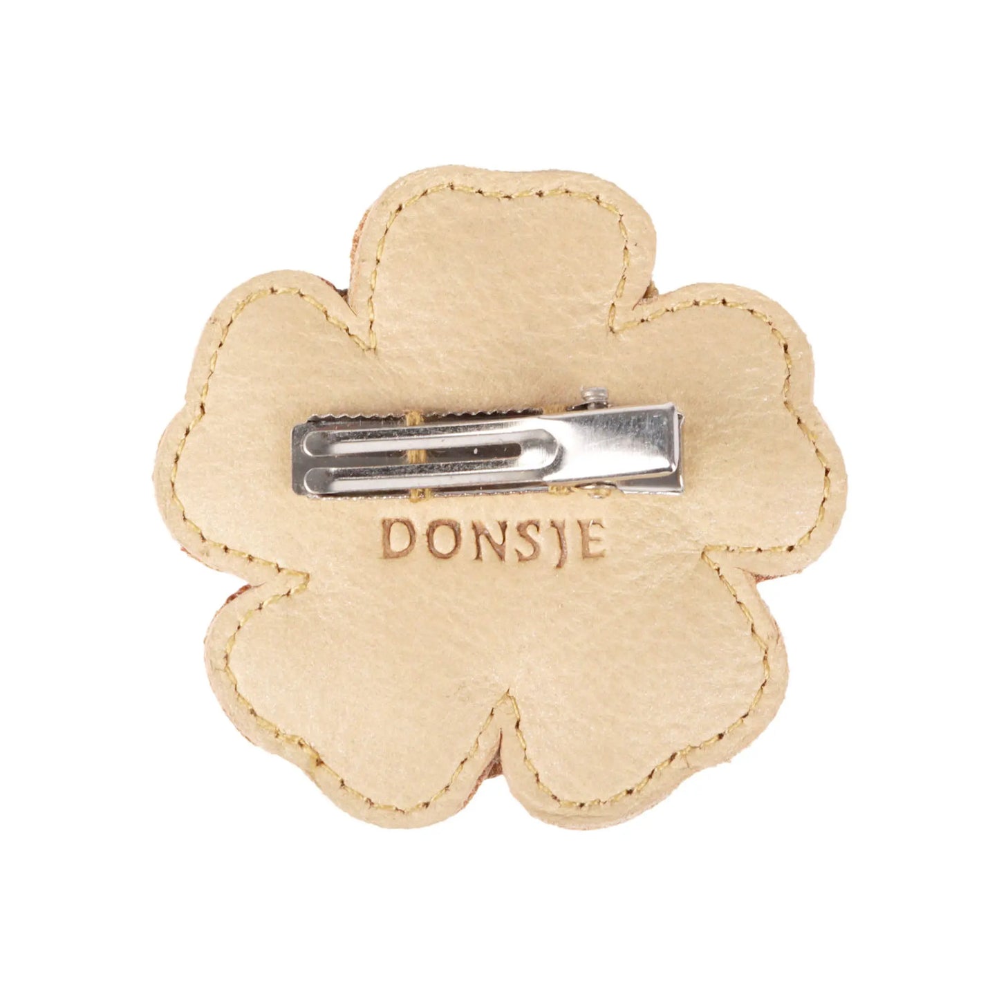 Donsje - Haarclip "Zaza Fields Hairclip  Buttercup" | gold metallic nubuck Donsje