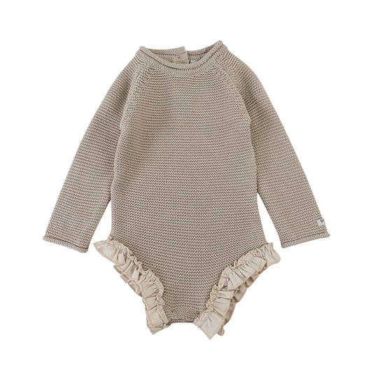 Donsje - Strickbody "Yoni Romper" | natural beige Donsje